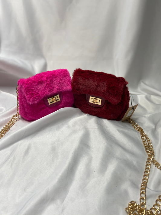 Mini fur purse